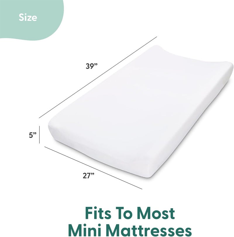 The Peanut Shell 3-Pack Fitted Playard Sheets - Soft & Breathable Baby Boy or Girl Mini Crib Sheets, Pack N Play Mattress, Fits Standard Playard Pack Play Mattresses - Boho - Image 2